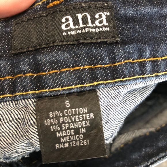 Women's Dark Wash Jeans by a.n.a. Like New, Embroidered Pockets, SZ S - Picture 8 of 8